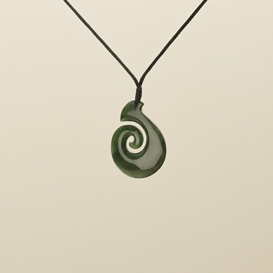Koru Small Greenstone Pendant