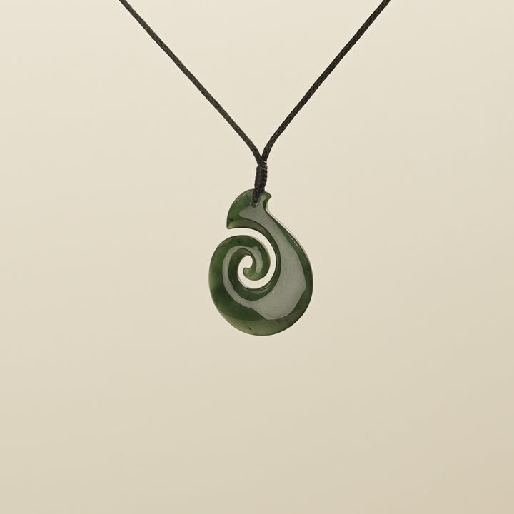 Koru Small Greenstone Pendant