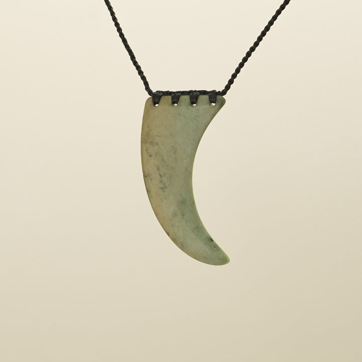 Niho Tooth Raukaraka Pounamu Large Pendant