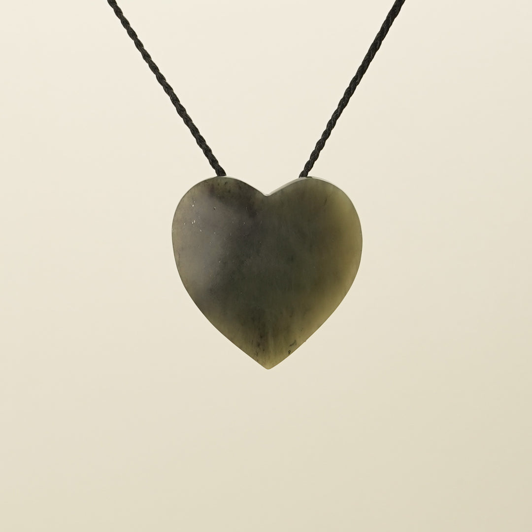Manawa Heart Kahurangi Pounamu Large Pendant