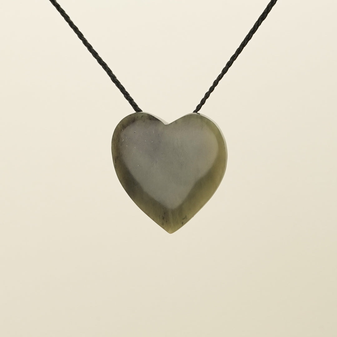 Manawa Heart Kahurangi Pounamu Large Pendant
