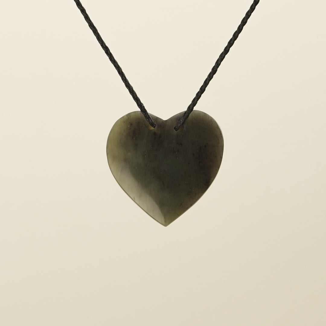 Manawa Heart Kahurangi Pounamu Large Pendant