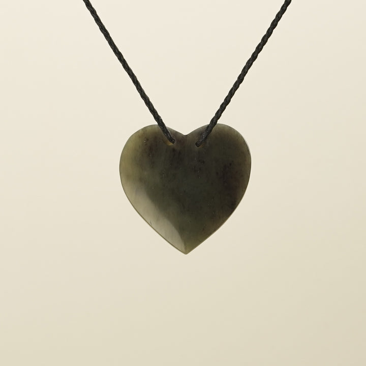 Manawa Heart Kahurangi Pounamu Large Pendant
