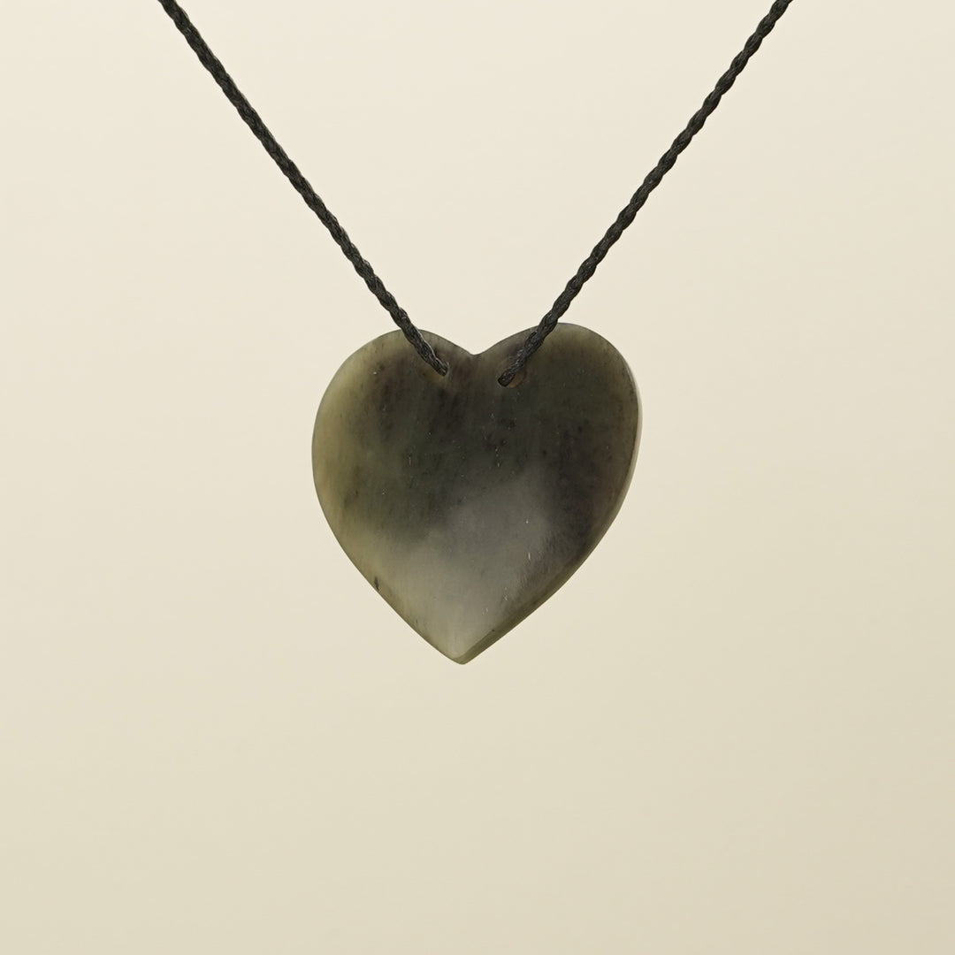 Manawa Heart Kahurangi Pounamu Large Pendant