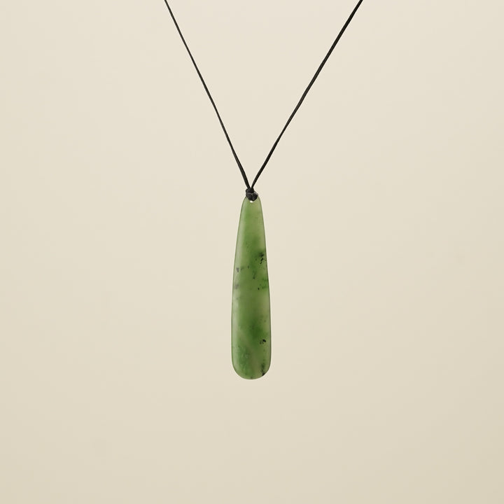 Roimata Teardrop Matte Pendant, Black Binding