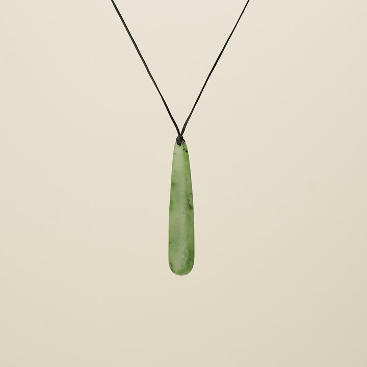 Roimata Teardrop Matte Pendant, Black Binding