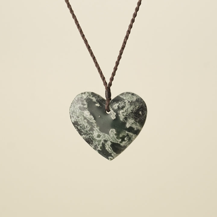 Heart – Inanga Pounamu Large Pendant