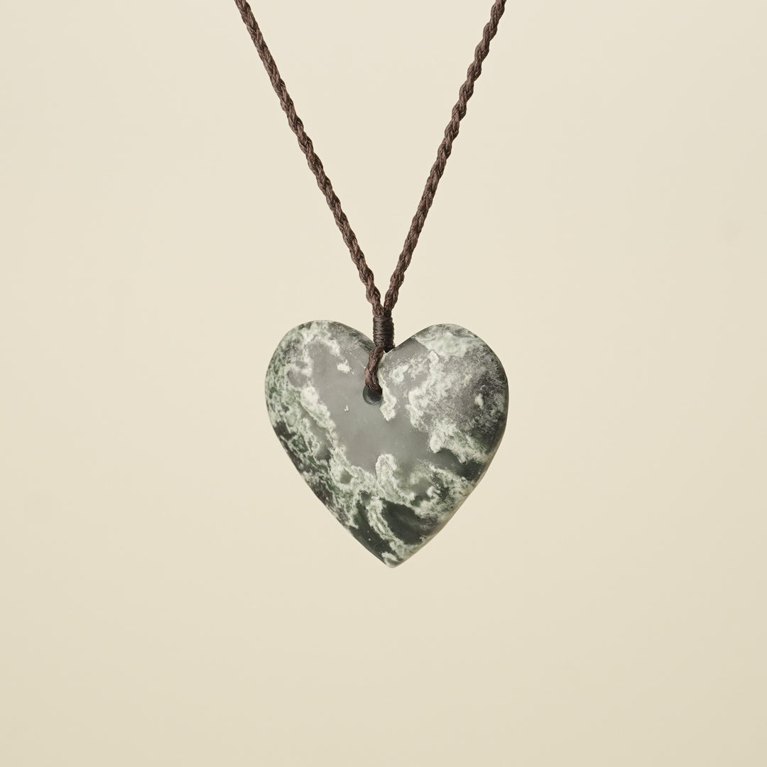Heart – Inanga Pounamu Large Pendant