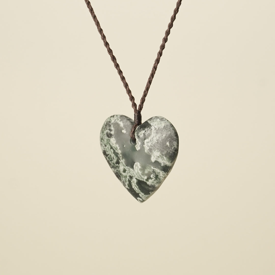 Heart – Inanga Pounamu Large Pendant