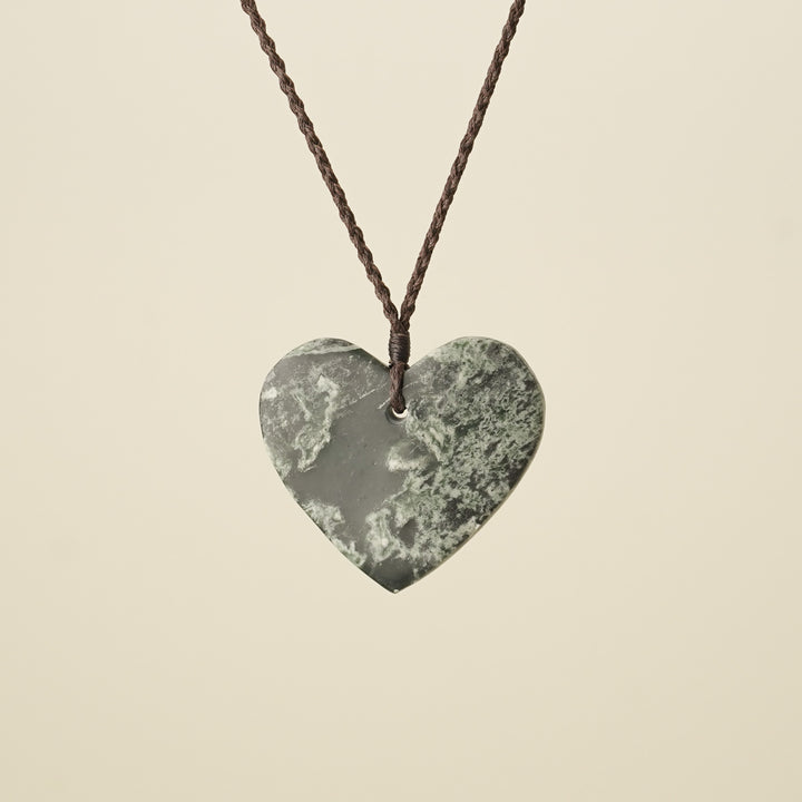 Heart – Inanga Pounamu Large Pendant