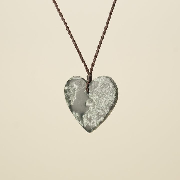Heart – Inanga Pounamu Large Pendant