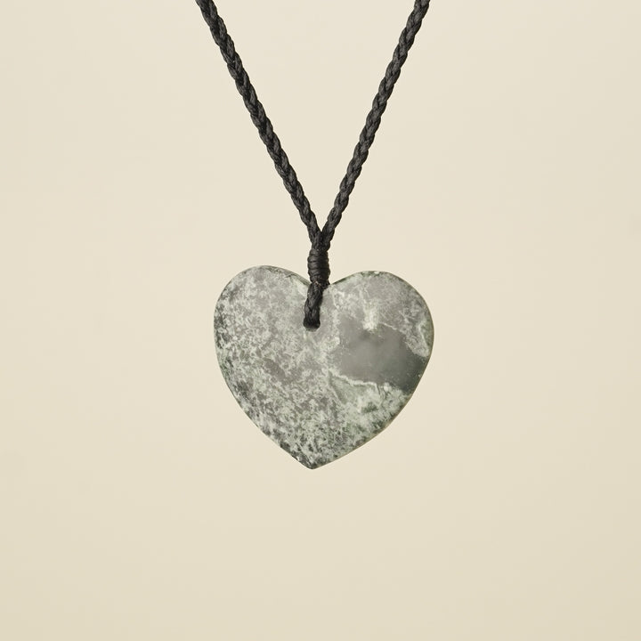 Heart Inanga Pounamu Large Pendant