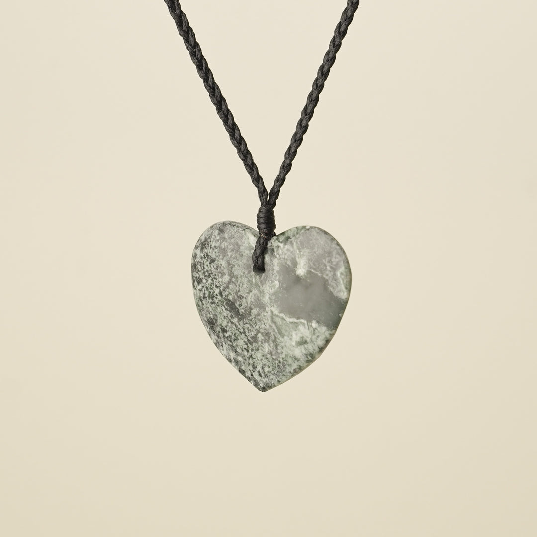 Heart Inanga Pounamu Large Pendant