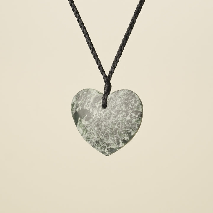 Heart Inanga Pounamu Large Pendant