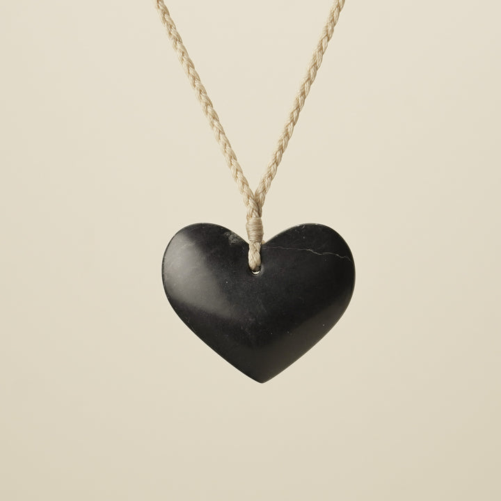 Heart Kawakawa Pounamu Large Pendant