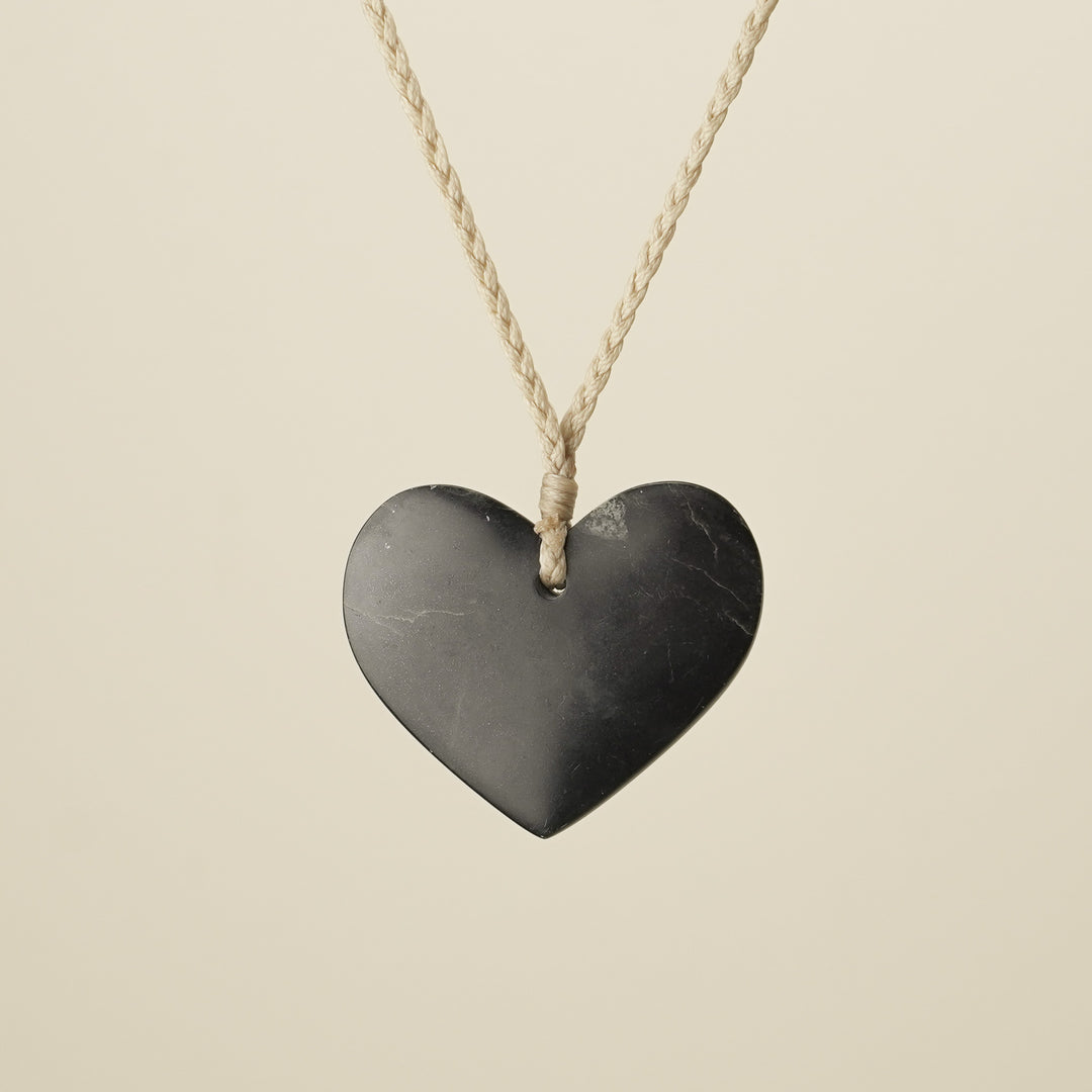 Heart Kawakawa Pounamu Large Pendant