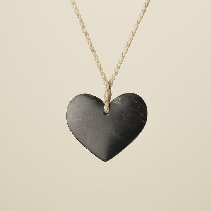 Heart Kawakawa Pounamu Large Pendant