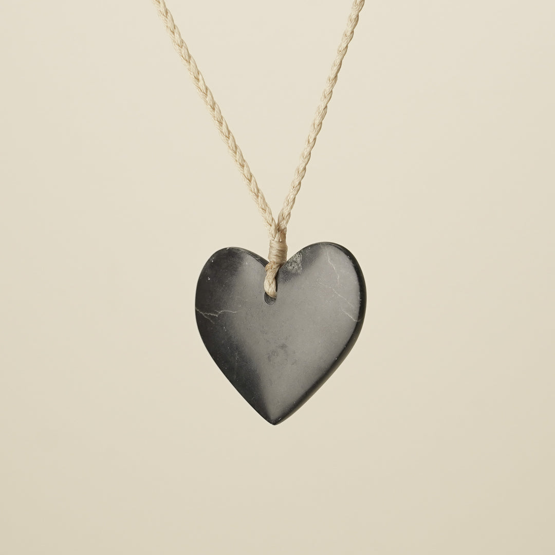 Heart Kawakawa Pounamu Large Pendant