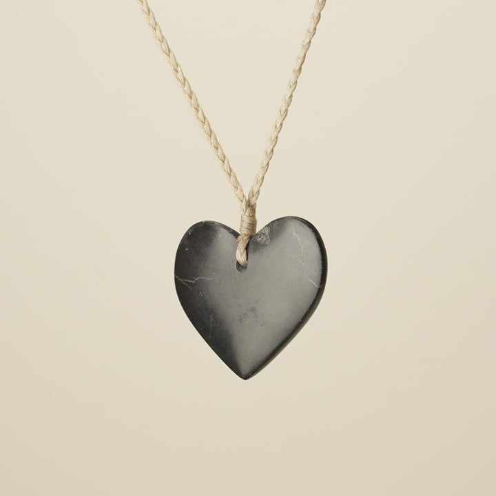 Heart Kawakawa Pounamu Large Pendant