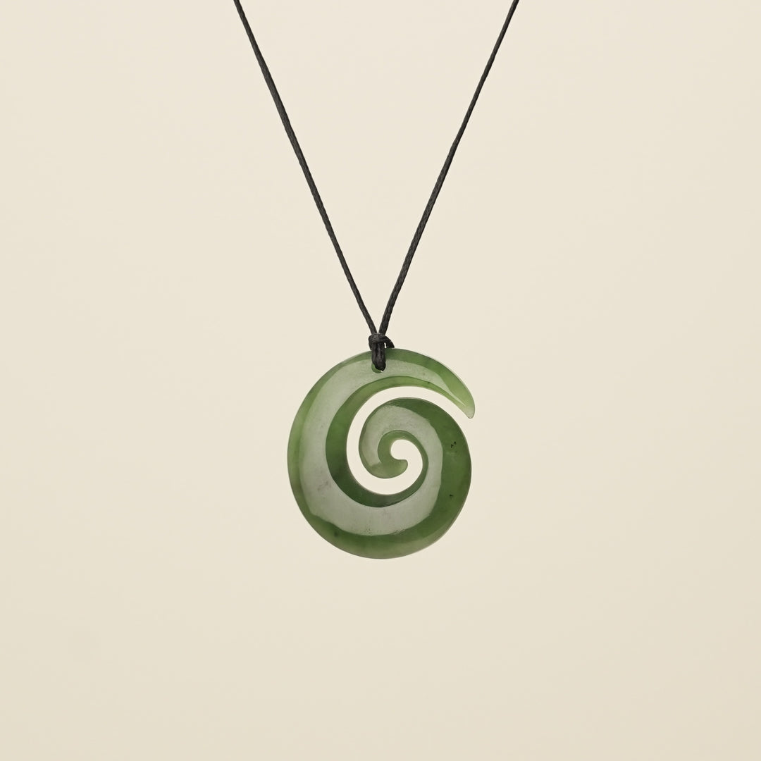 Koru Open Pounamu Small Pendant