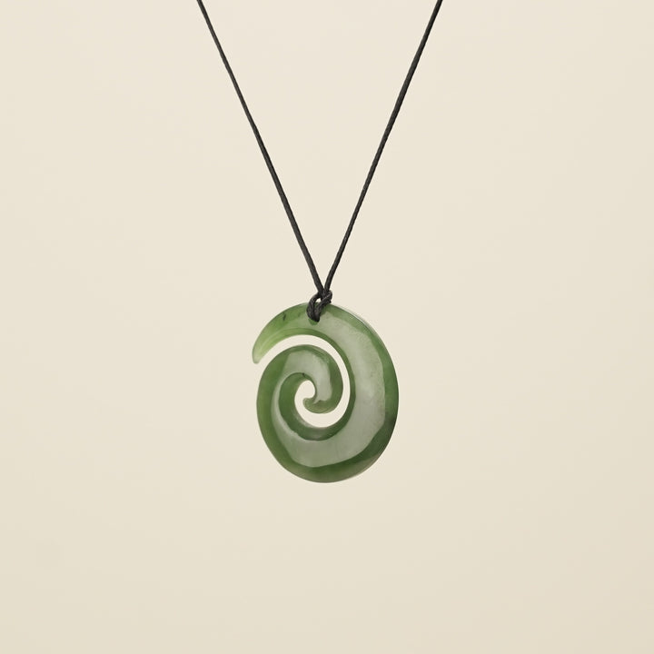Koru Open Pounamu Small Pendant