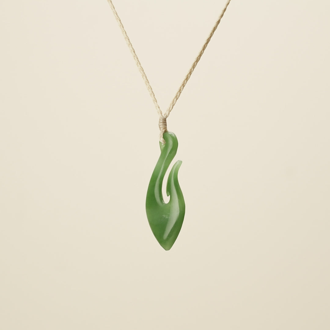 Hei Matau Greenstone Medium