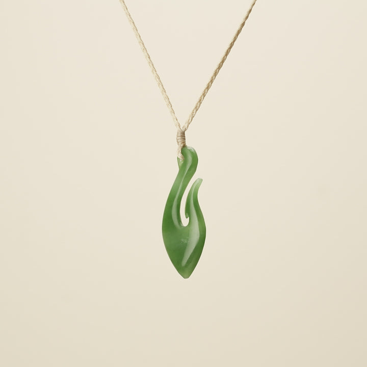 Hei Matau Greenstone Medium