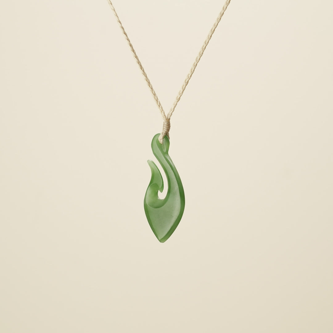 Hei Matau Greenstone Medium