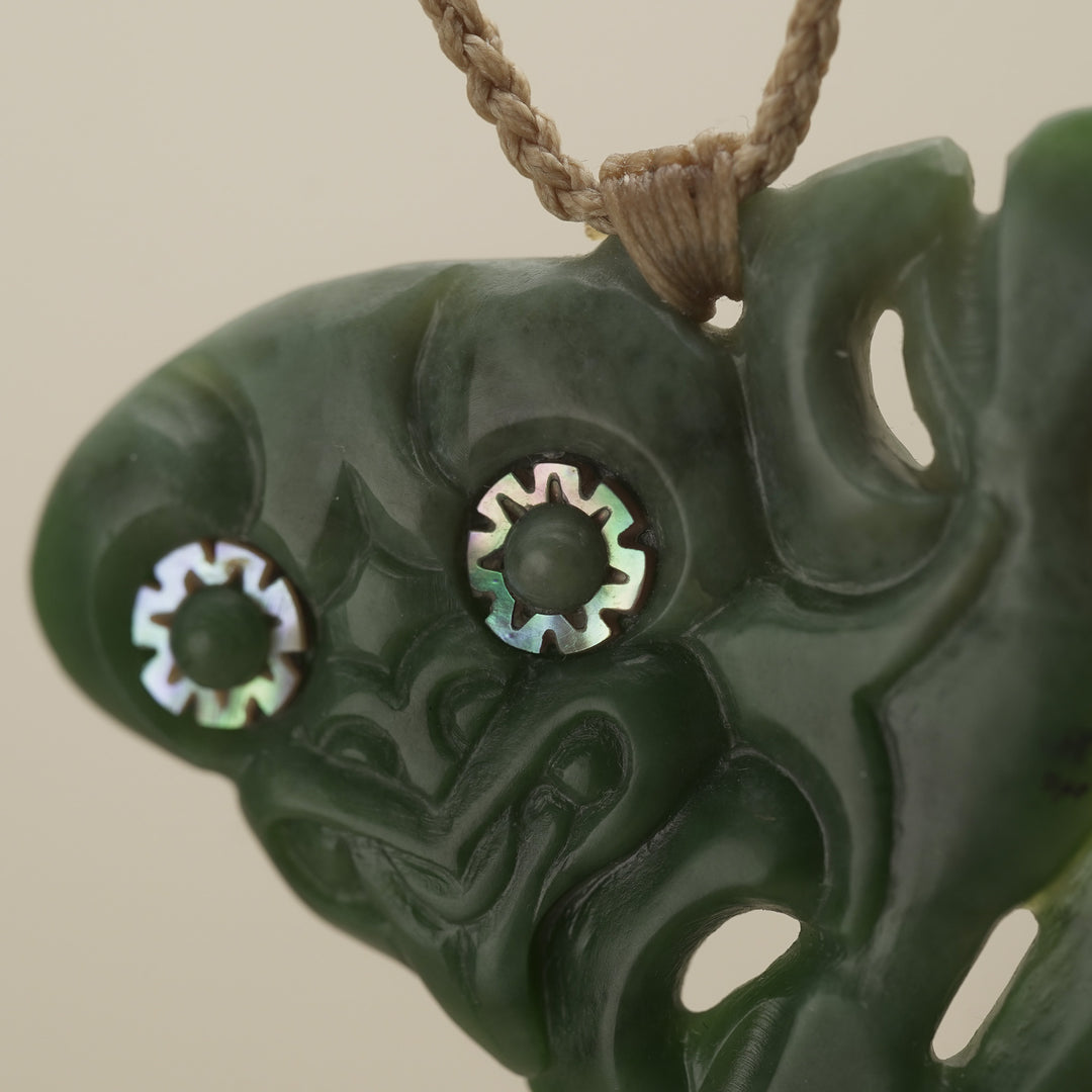 Hei Tiki Pounamu Matte Medium Pendant