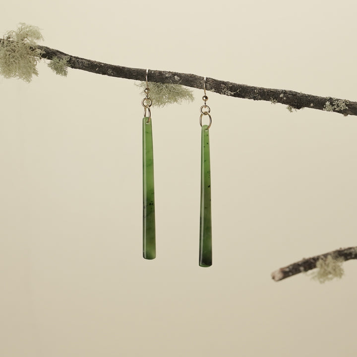 Kahurangi Pounamu Drop Earrings