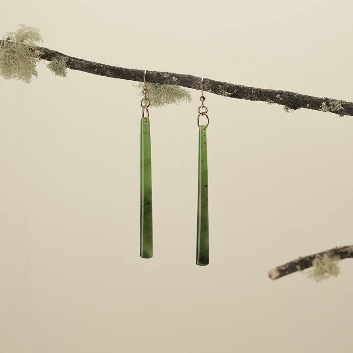 Kahurangi Pounamu Drop Earrings