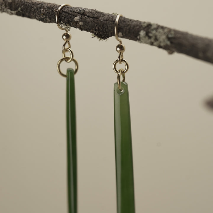 Kahurangi Pounamu Drop Earrings Small