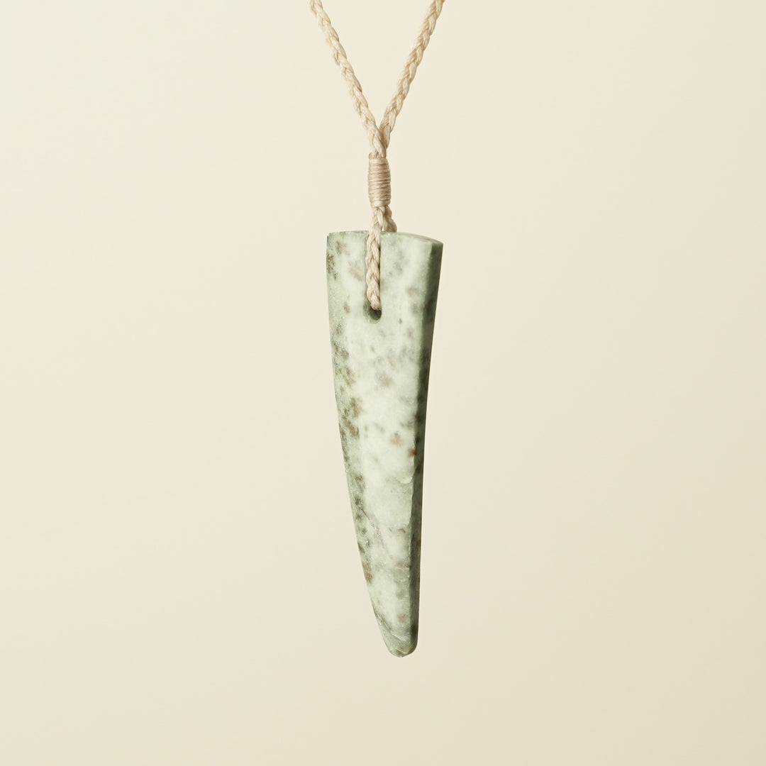 Niho Tooth Inanga Pounamu Large Pendant