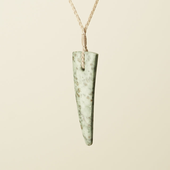 Niho Tooth Inanga Pounamu Large Pendant