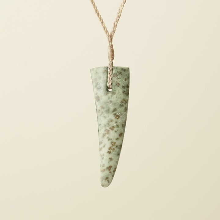 Niho Tooth Inanga Pounamu Large Pendant