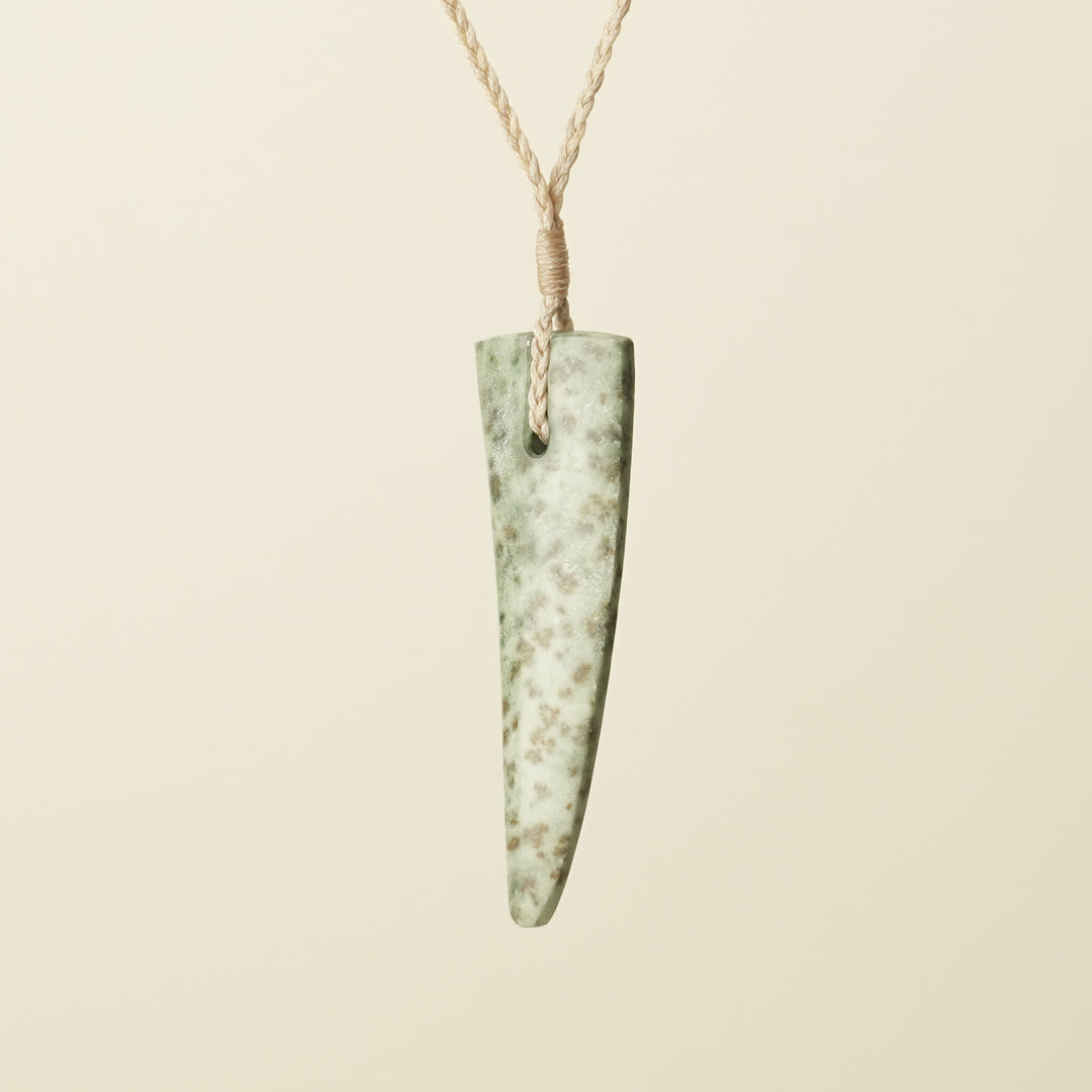 Niho Tooth Inanga Pounamu Large Pendant
