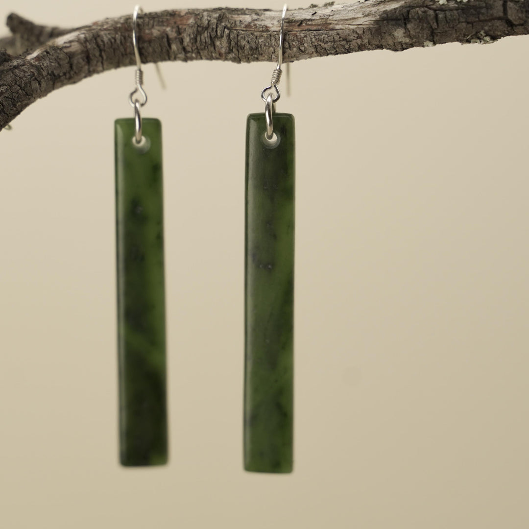 Kawakawa Pounamu Drop Earrings