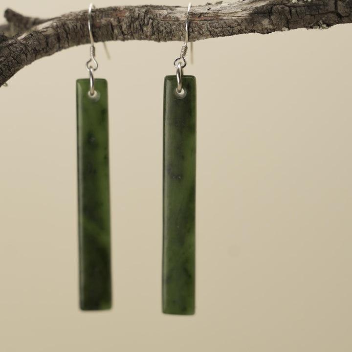 Kawakawa Pounamu Drop Earrings
