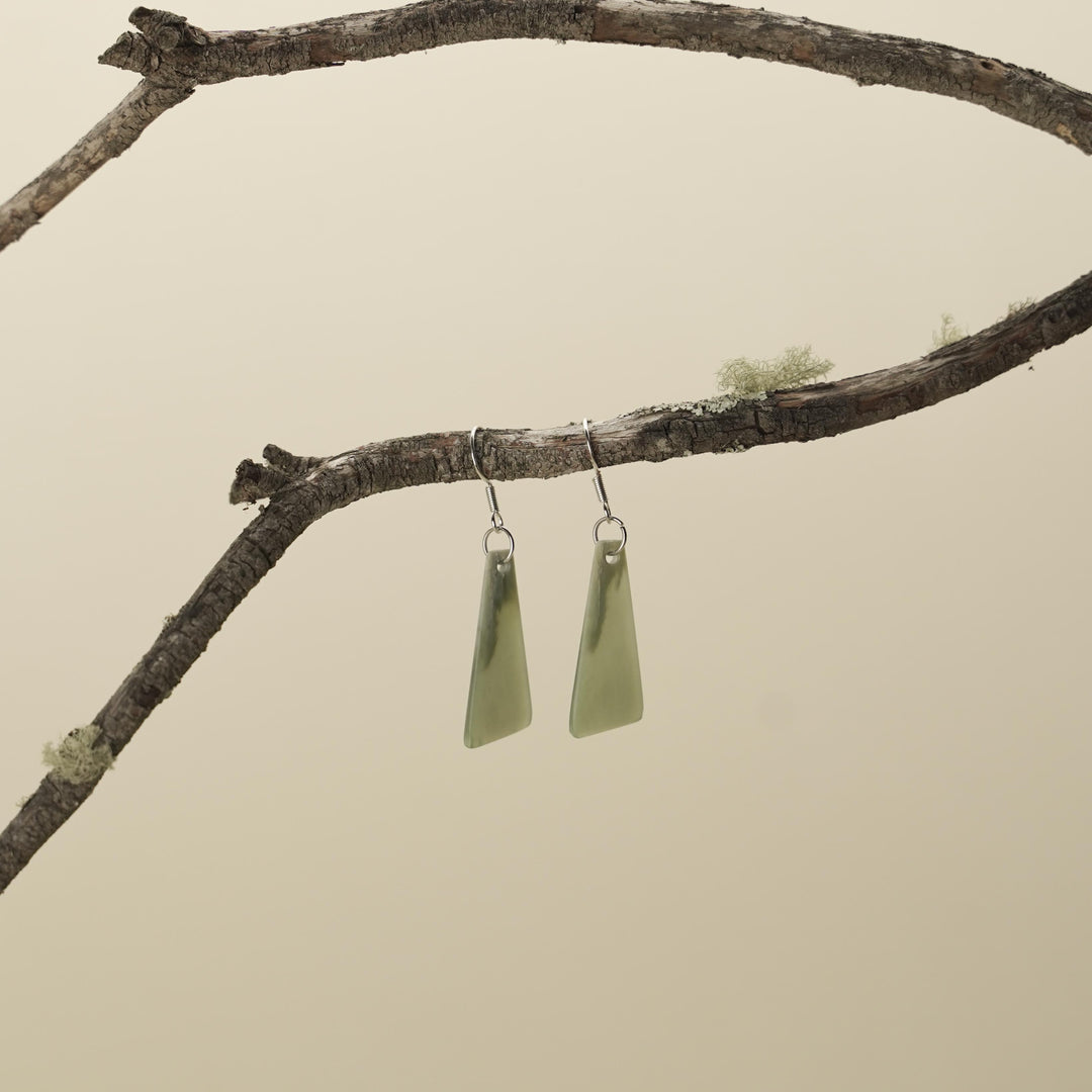 Inanga Pounamu Drop Earrings