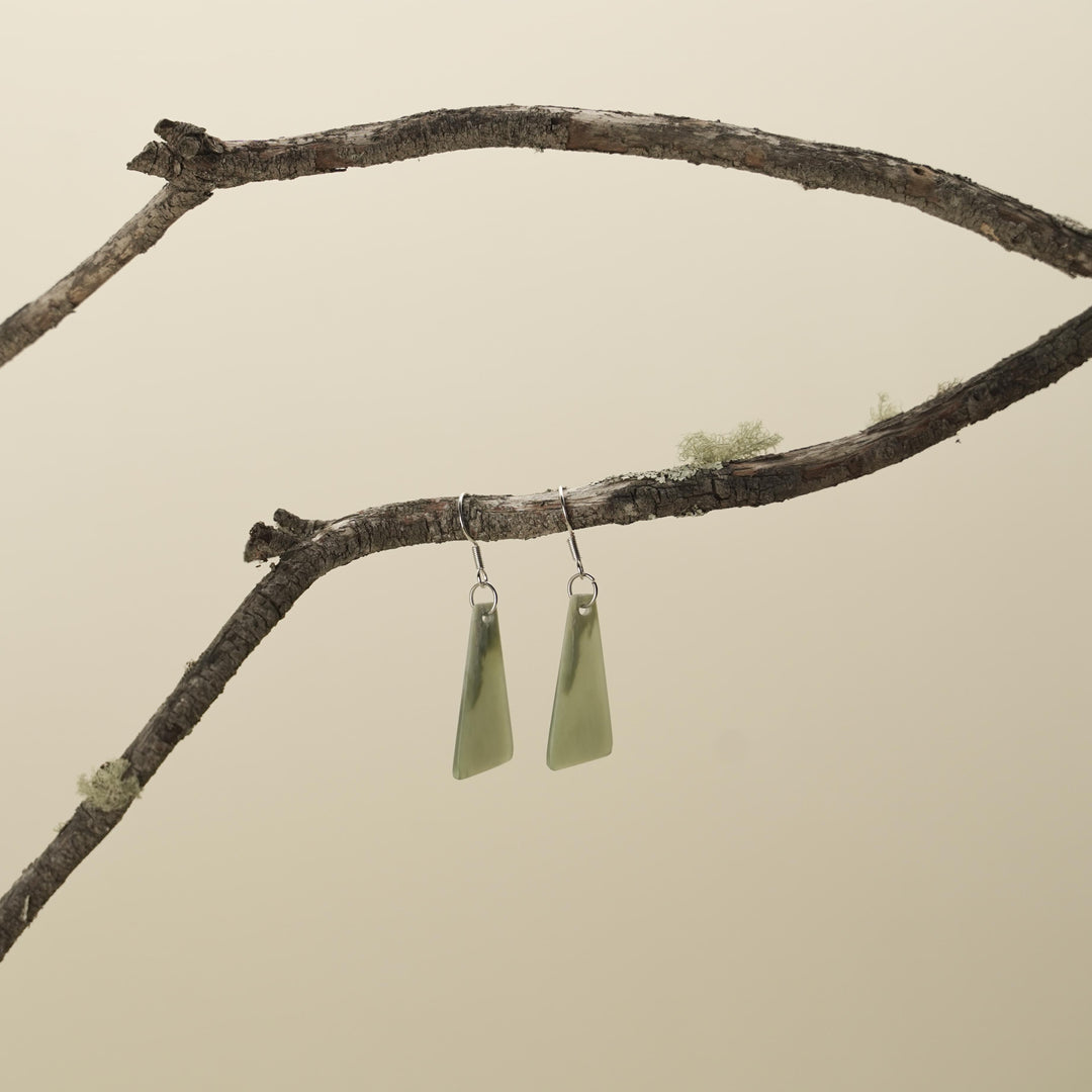 Inanga Pounamu Drop Earrings