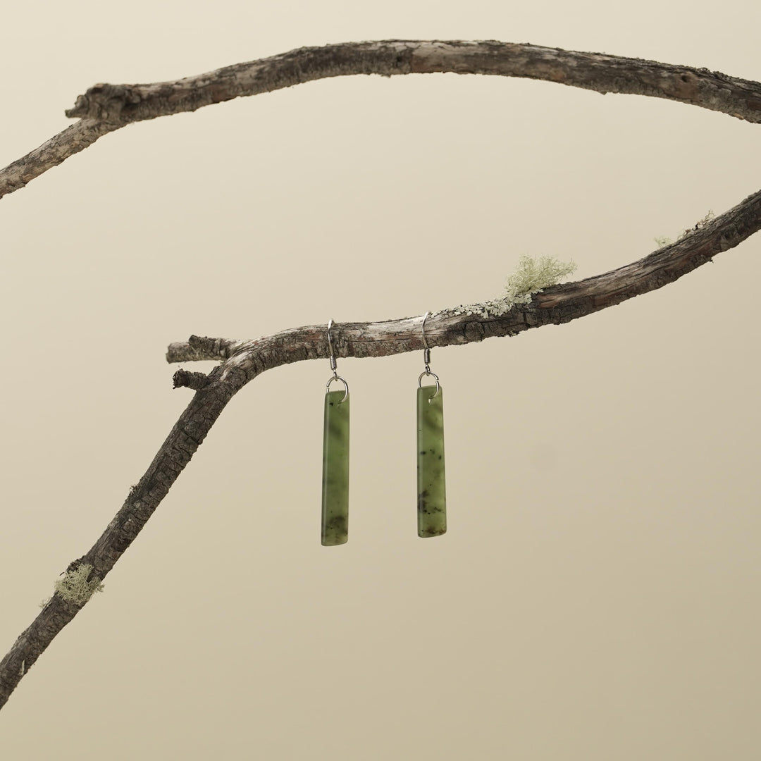 Kahurangi Pounamu Drop Earrings