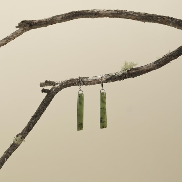 Kahurangi Pounamu Drop Earrings