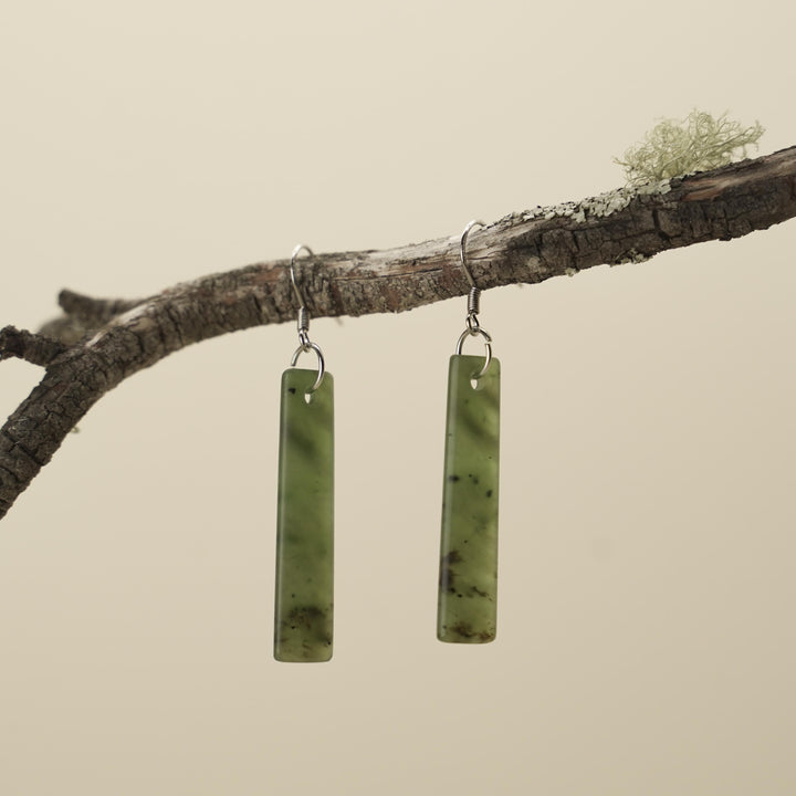 Kahurangi Pounamu Drop Earrings