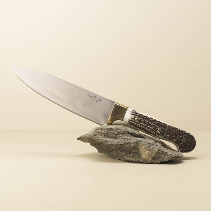 French Chef Knife NZ Stag Antler Handle 6½″