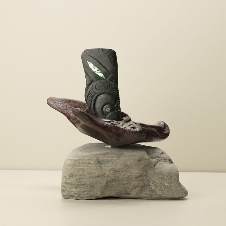 Wheku Manaia Pounamu Sculpture – Mana & Guardianship
