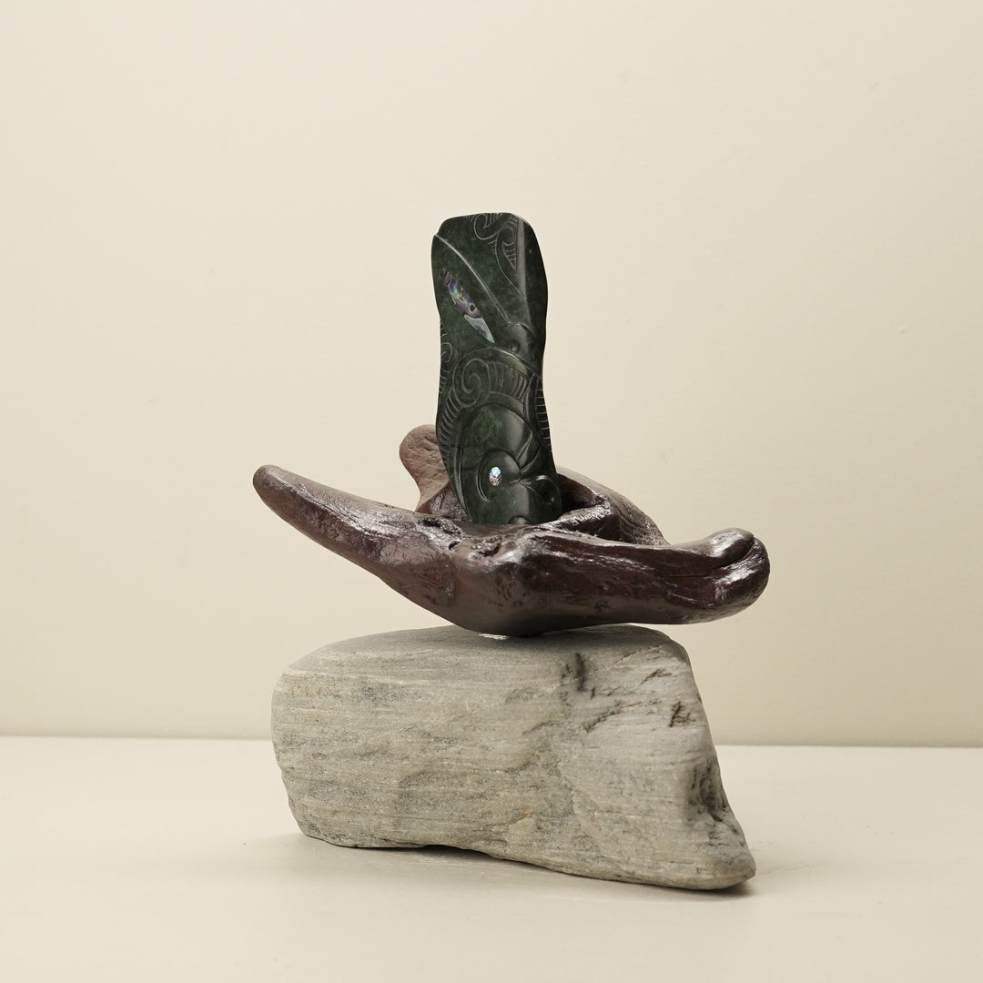 Wheku Manaia Pounamu Sculpture – Mana & Guardianship