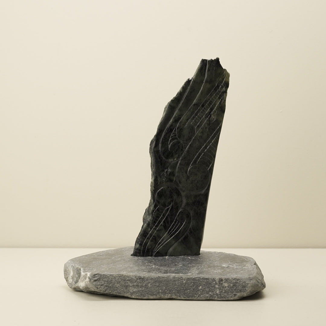 Huruwhenua Pounamu Fern Sculpture – New Beginnings