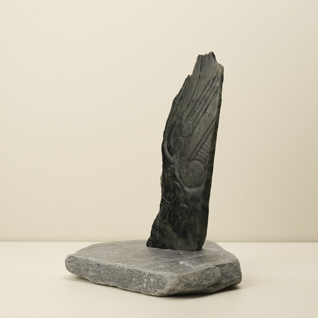 Huruwhenua Pounamu Fern Sculpture – New Beginnings