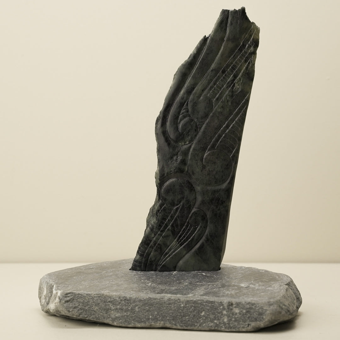 Huruwhenua Pounamu Fern Sculpture – New Beginnings