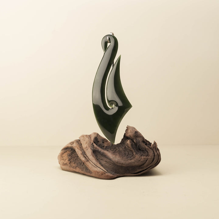 Hei Matau Sculpture Kawakawa Pounamu